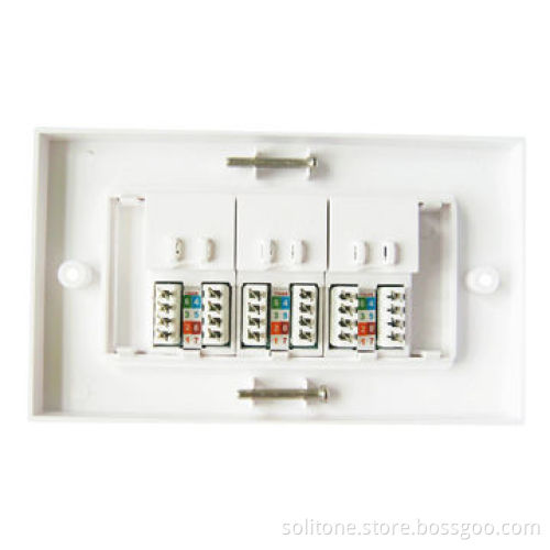 Faceplate in 140 Type, 3-Port , Made of ABS Material, New product